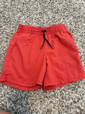 Boy’s Red Elastic Waist Casual Shorts